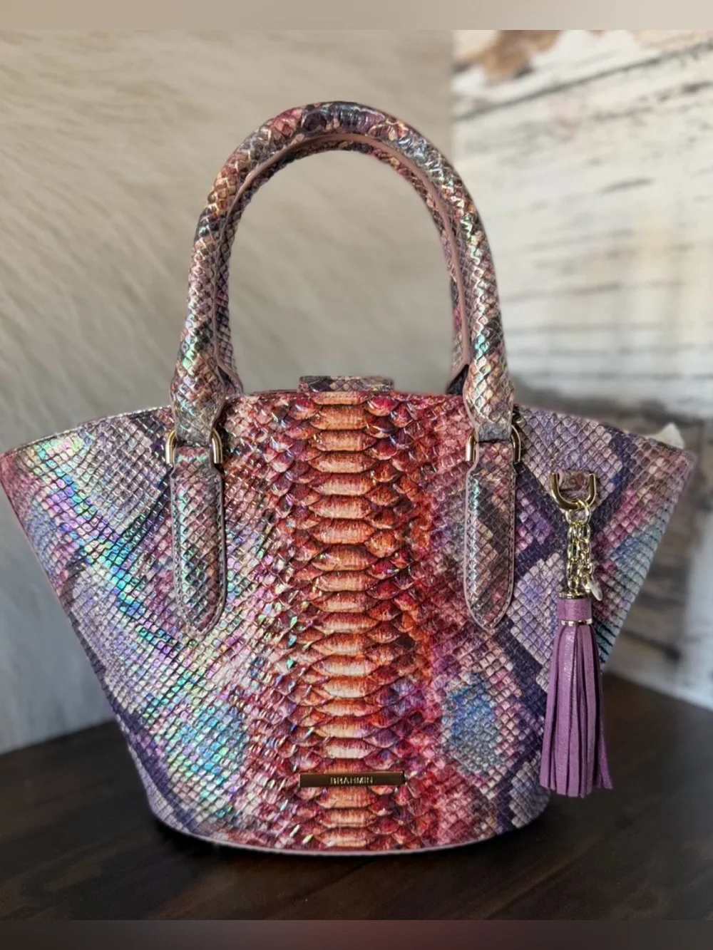Gorgeous Brahmin Jenny Dewberry Ametrine Shoulder Bag NWT Iridescent Shine